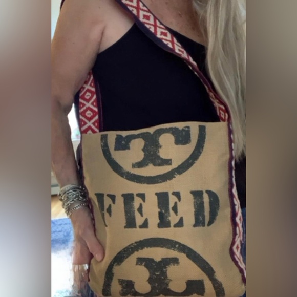 TORY BURCH FEED BURLAP HOLT RENFREW COLLECTION BAG 2012 - Picture 2 of 6